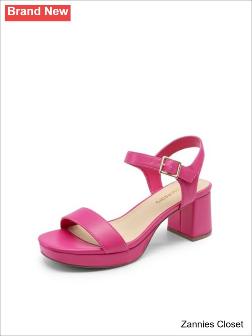 ✨ DREAM PAIRS Women's Platform Block Heel Square Toe Ankle Strap Sandals